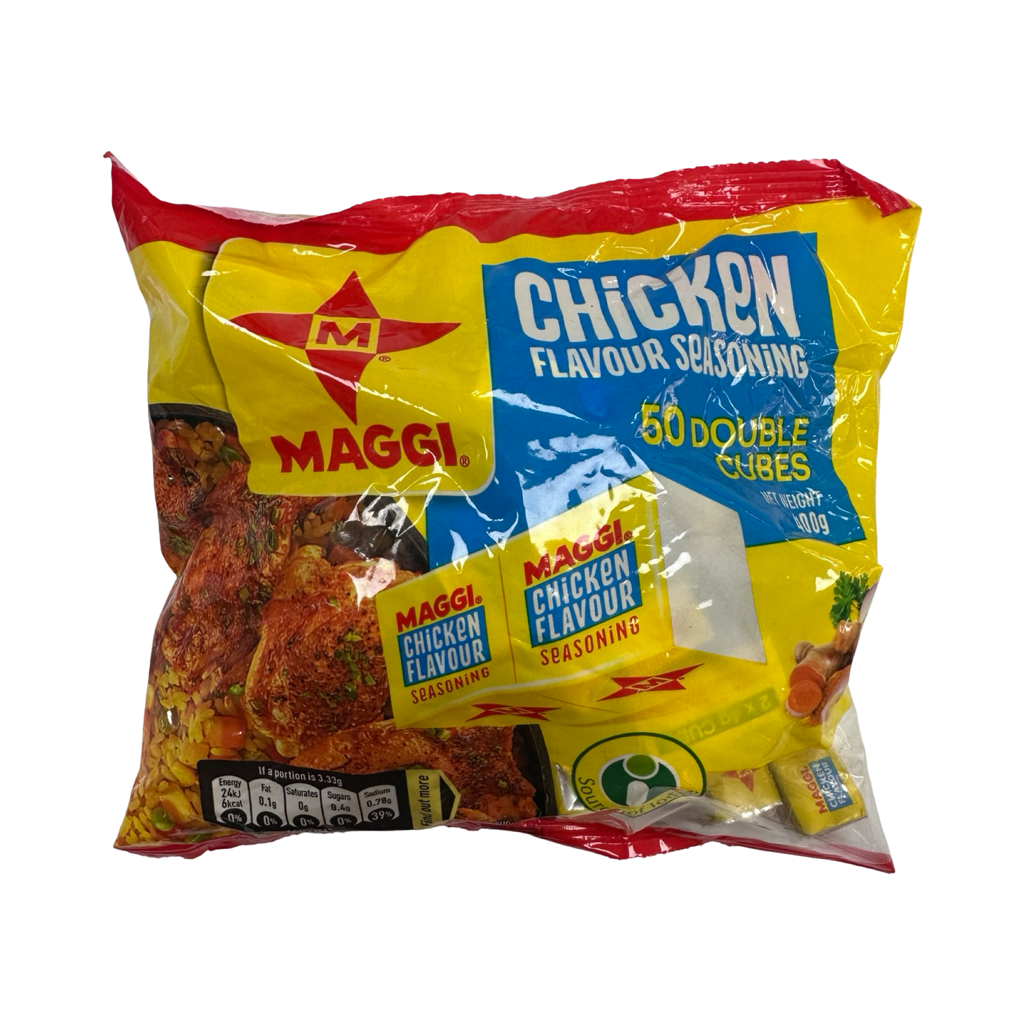 Maggi Chicken Flavour Seasoning - 50 Double Cubes (400g)