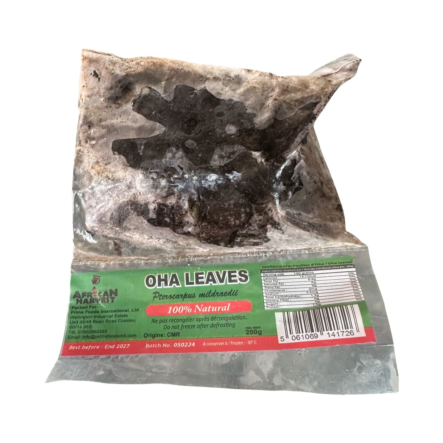 Fresh Frozen Oha leaves 200g