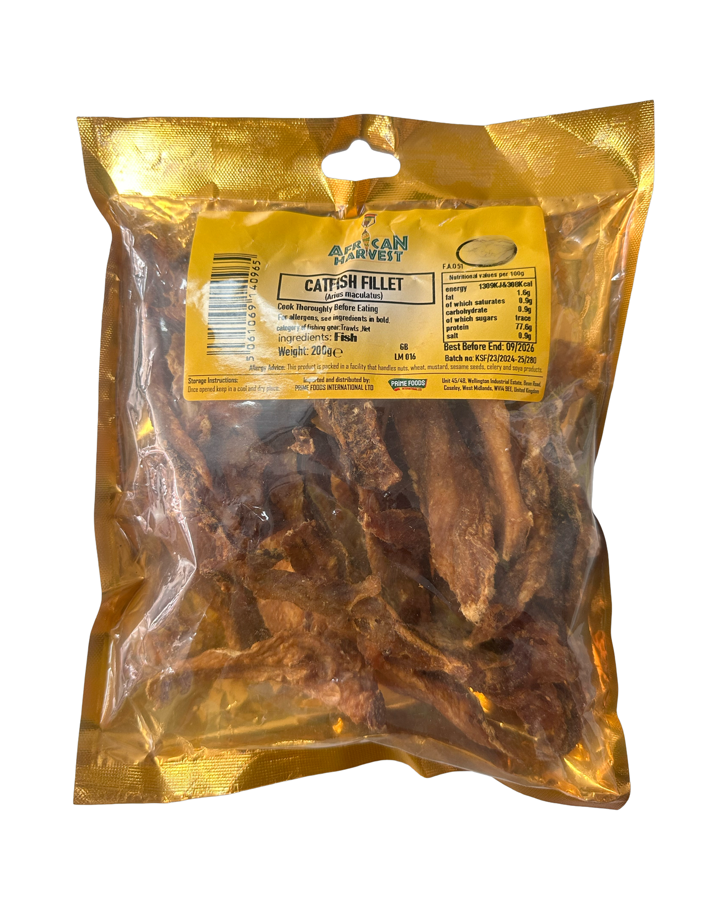 African Harvest Dried Catfish Fillet