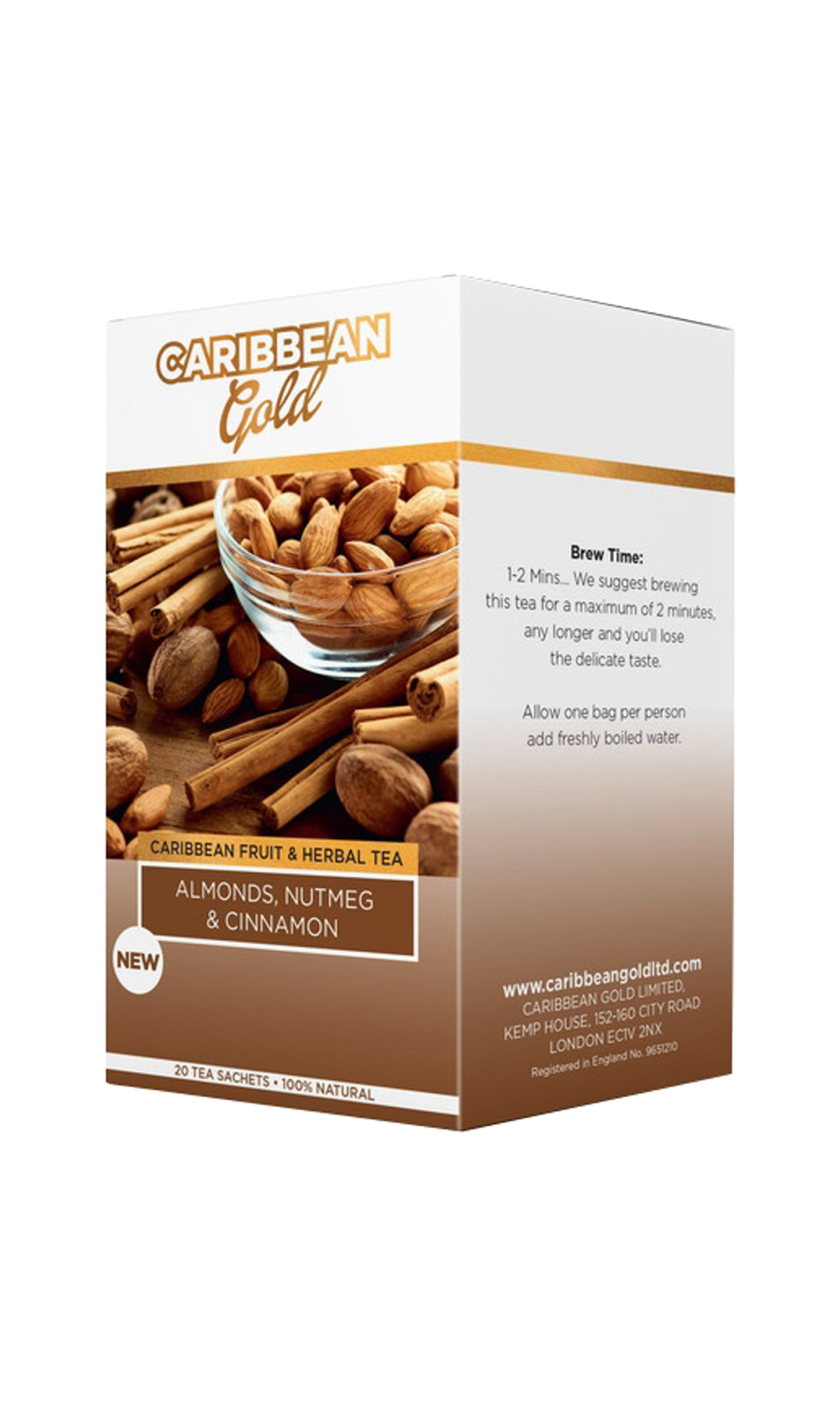 Caribbean Gold Almonds, Nutmeg & Cinnamon Tea